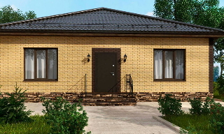 Проекты одноэтажных домов из кирпича | Строй-Нга - Нягань от 3601 рублей