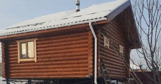 Баня из оцилиндрованного бревна под ключ в Нягани - от 133731 рублей